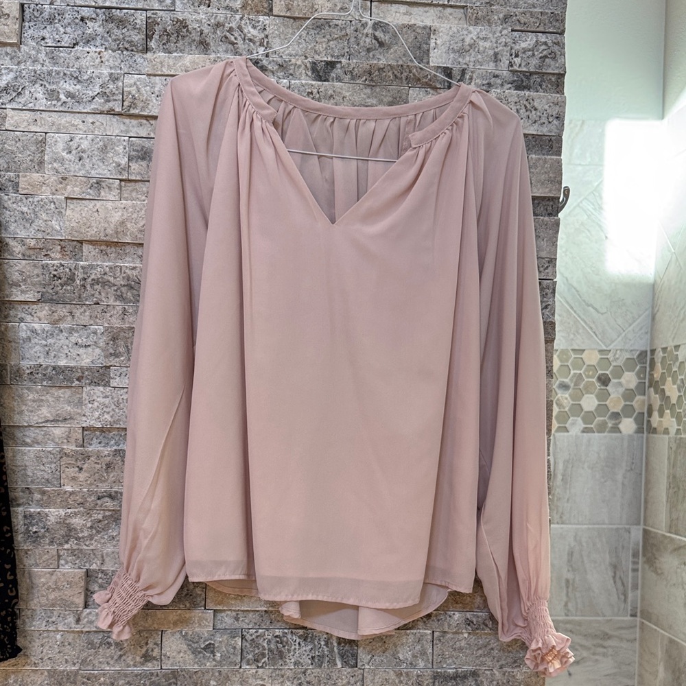 Elegant Blush Pink Women's Top